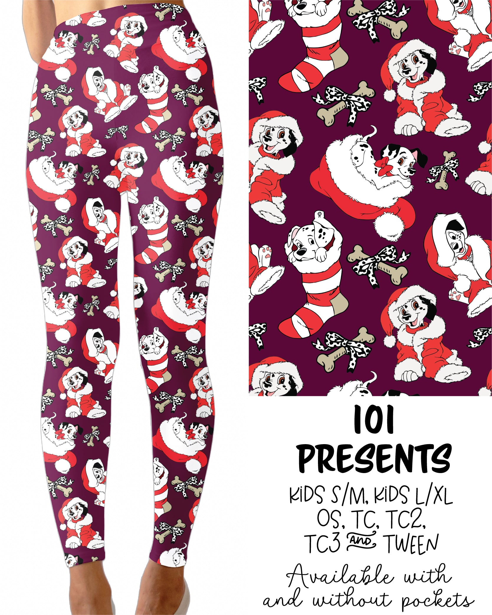 101 Presents Leggings Full Length Without Pockets