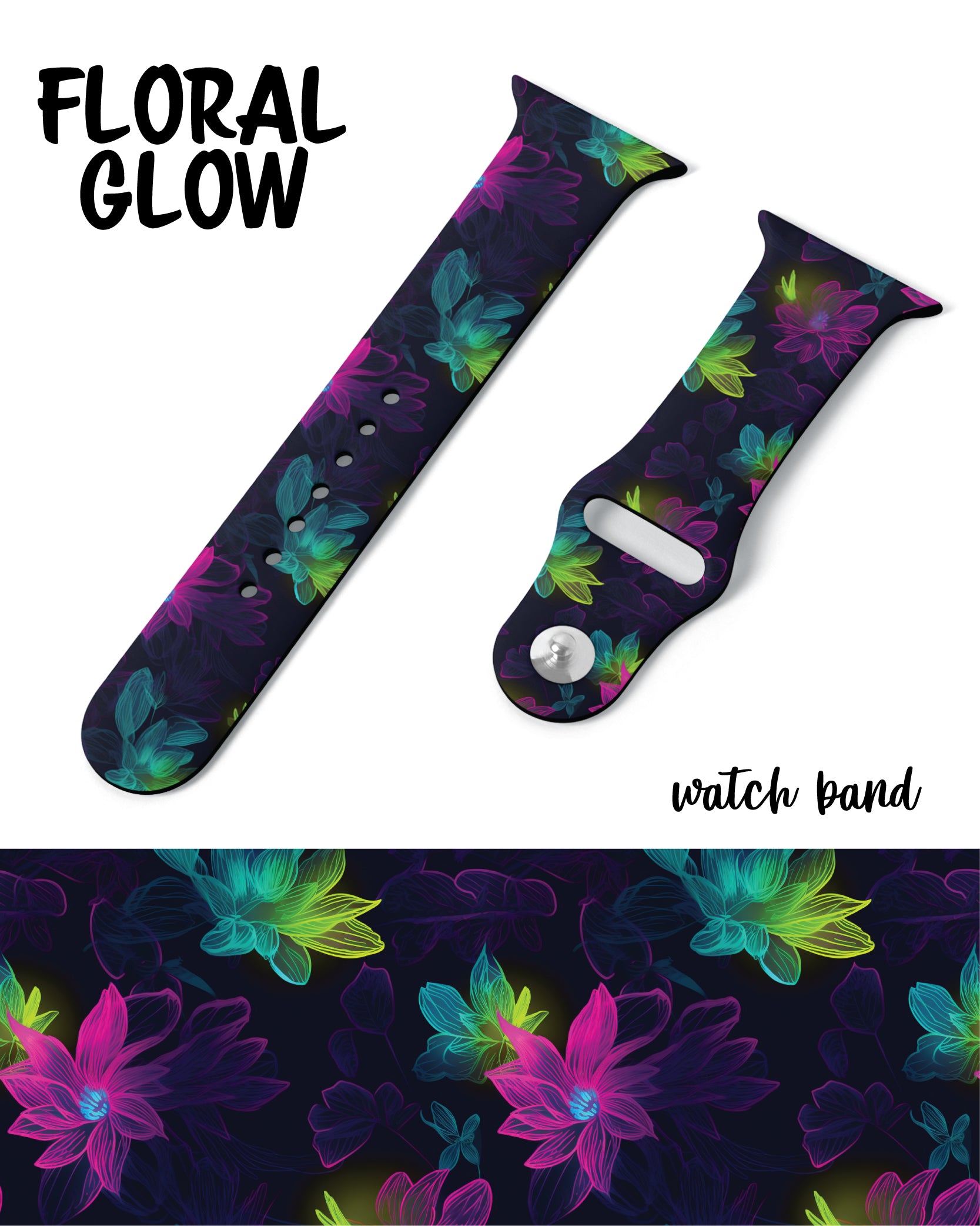 Floral Glow Watch Band