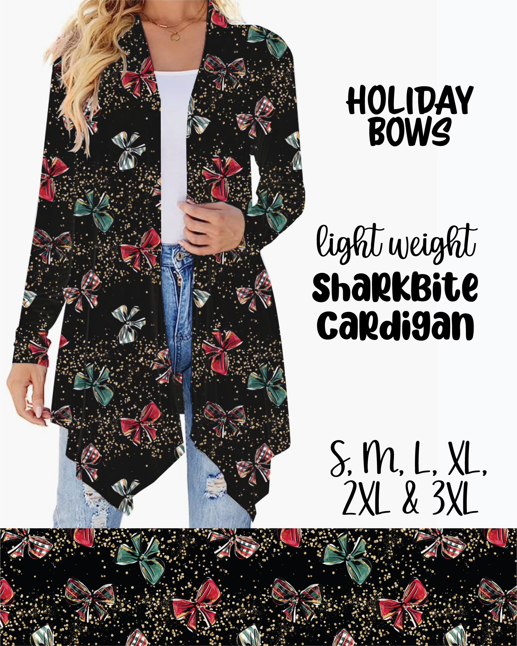 Holiday Bows Cardigan Preorder 0927
