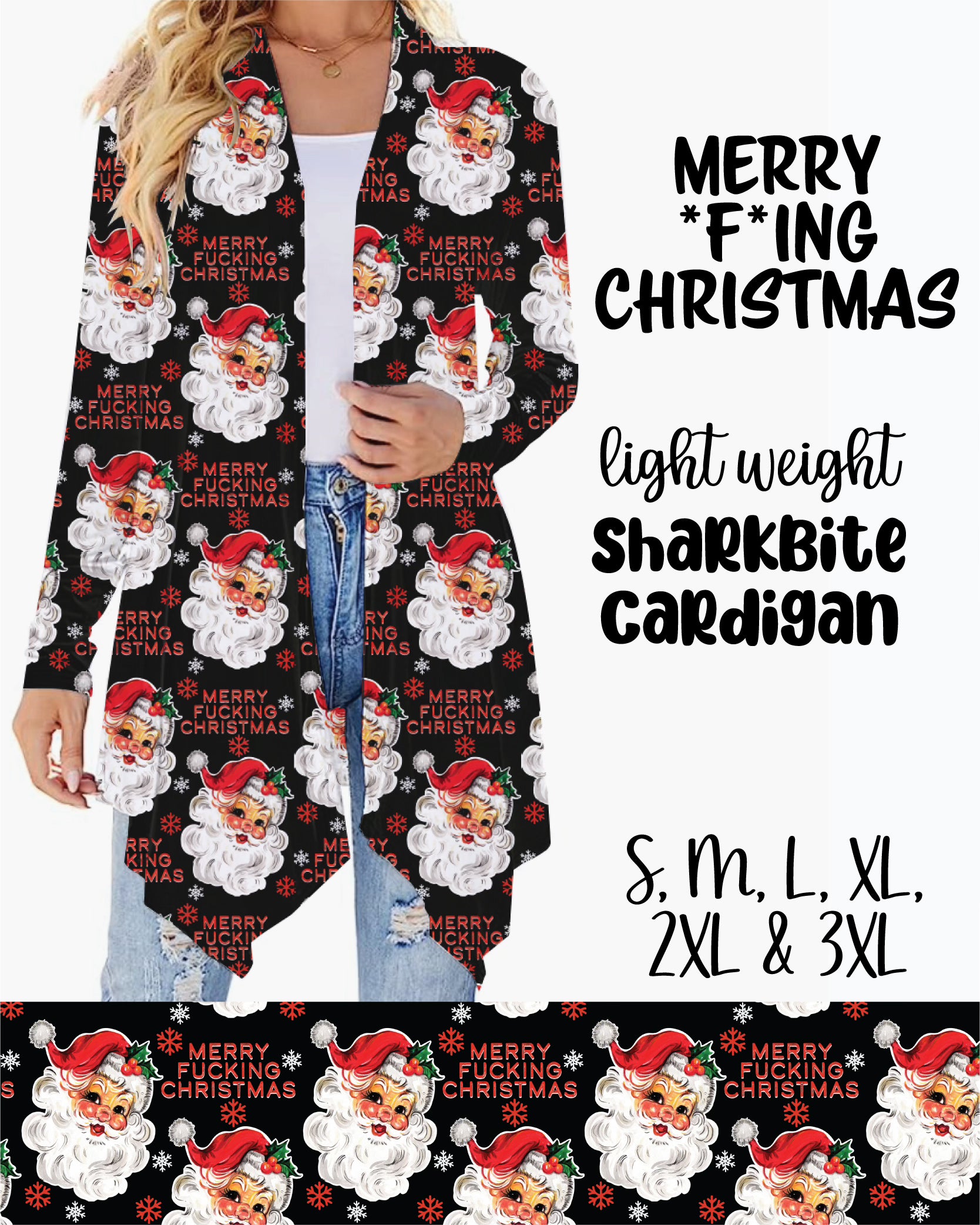 Merry F-ing Christmas Cardigan Preorder 0927
