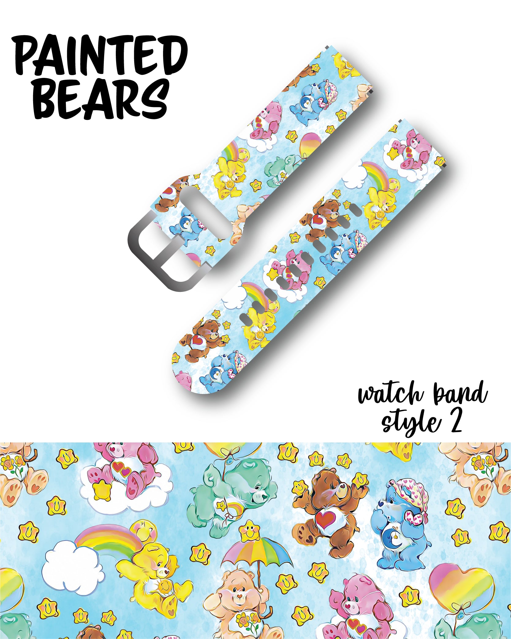 Painted Bears Watch Band Style 2