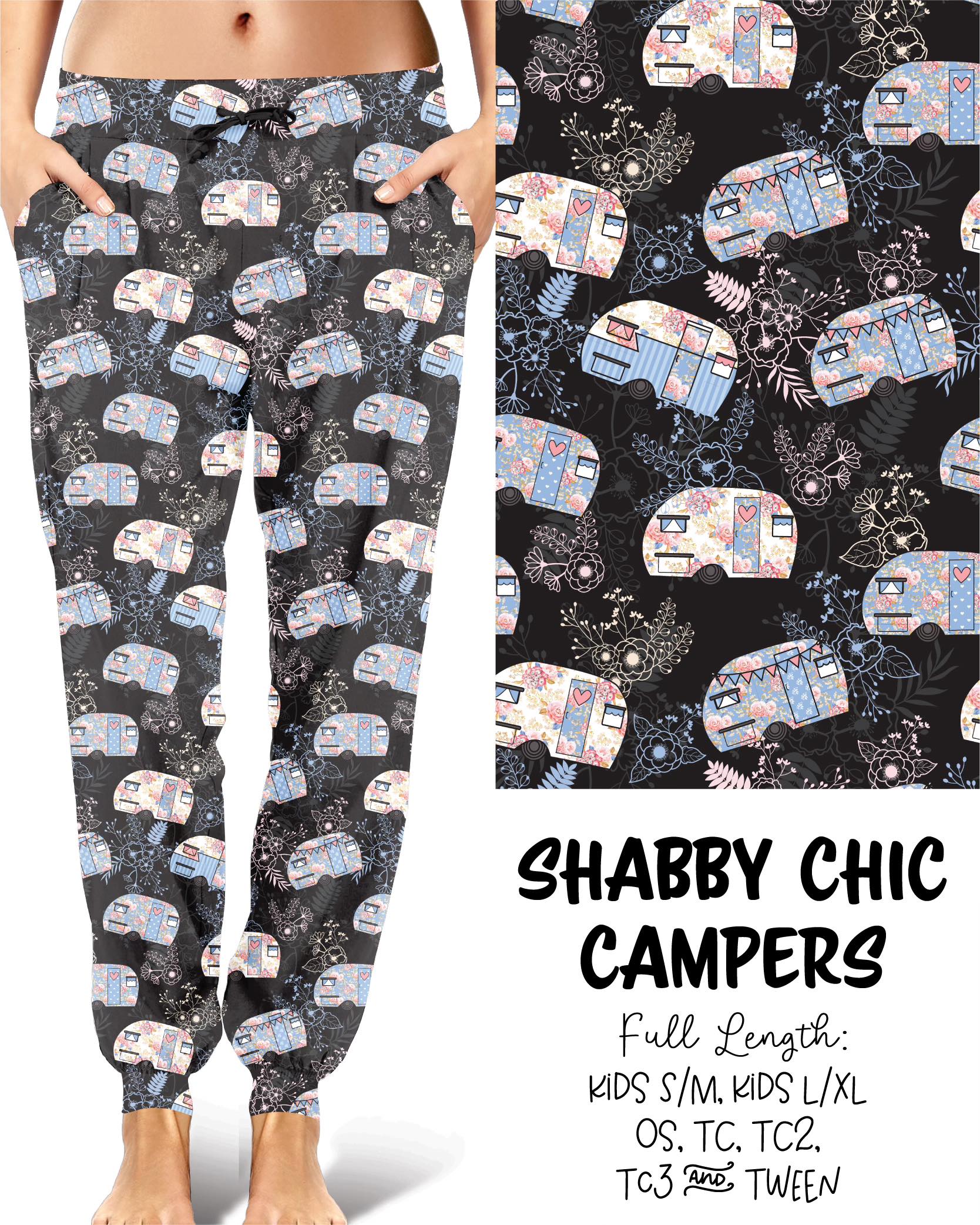Shabby Chic Campers Joggers Full Length Preorder 11/3