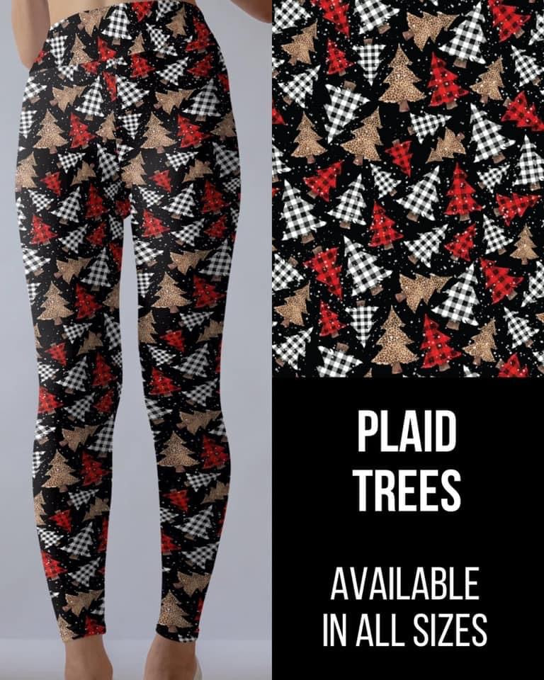 Plaid Trees Leggings