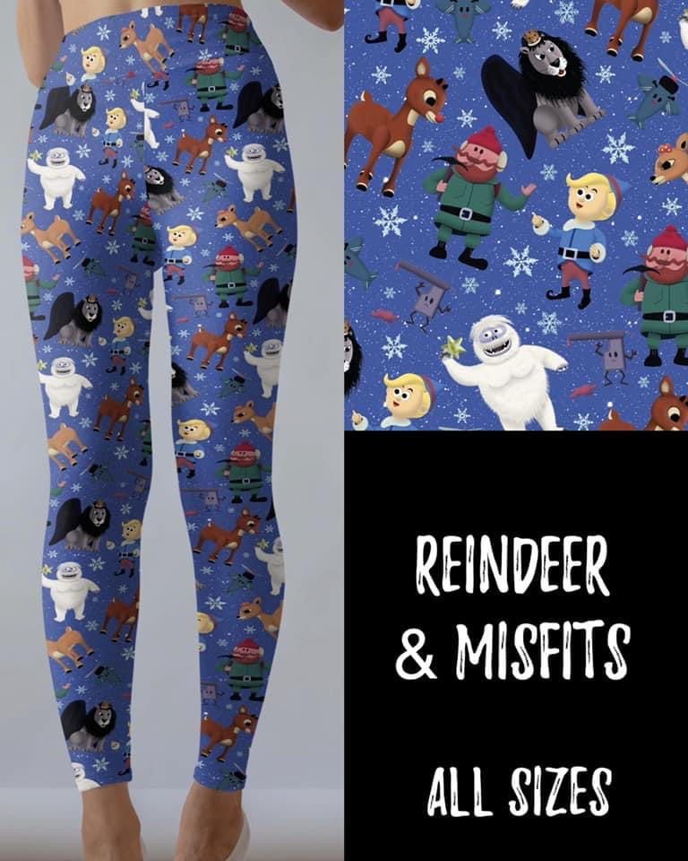 REINDEER AND MISFITS LEGGINGS AND JOGGERS