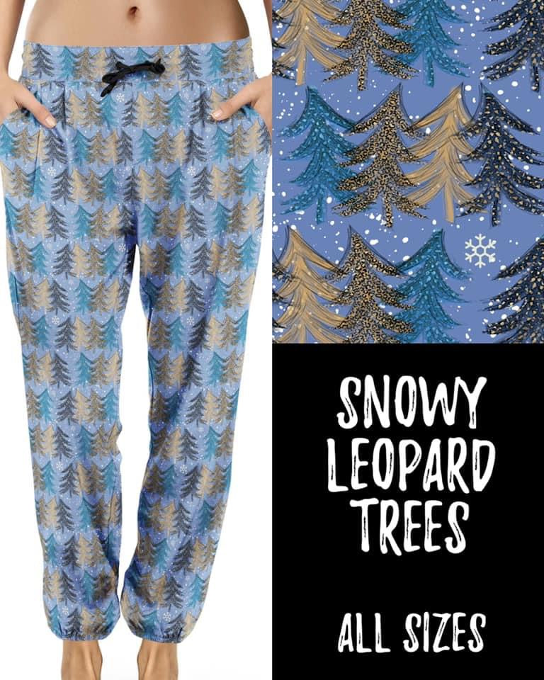 SNOW LEOPARD TREES LEGGINGS