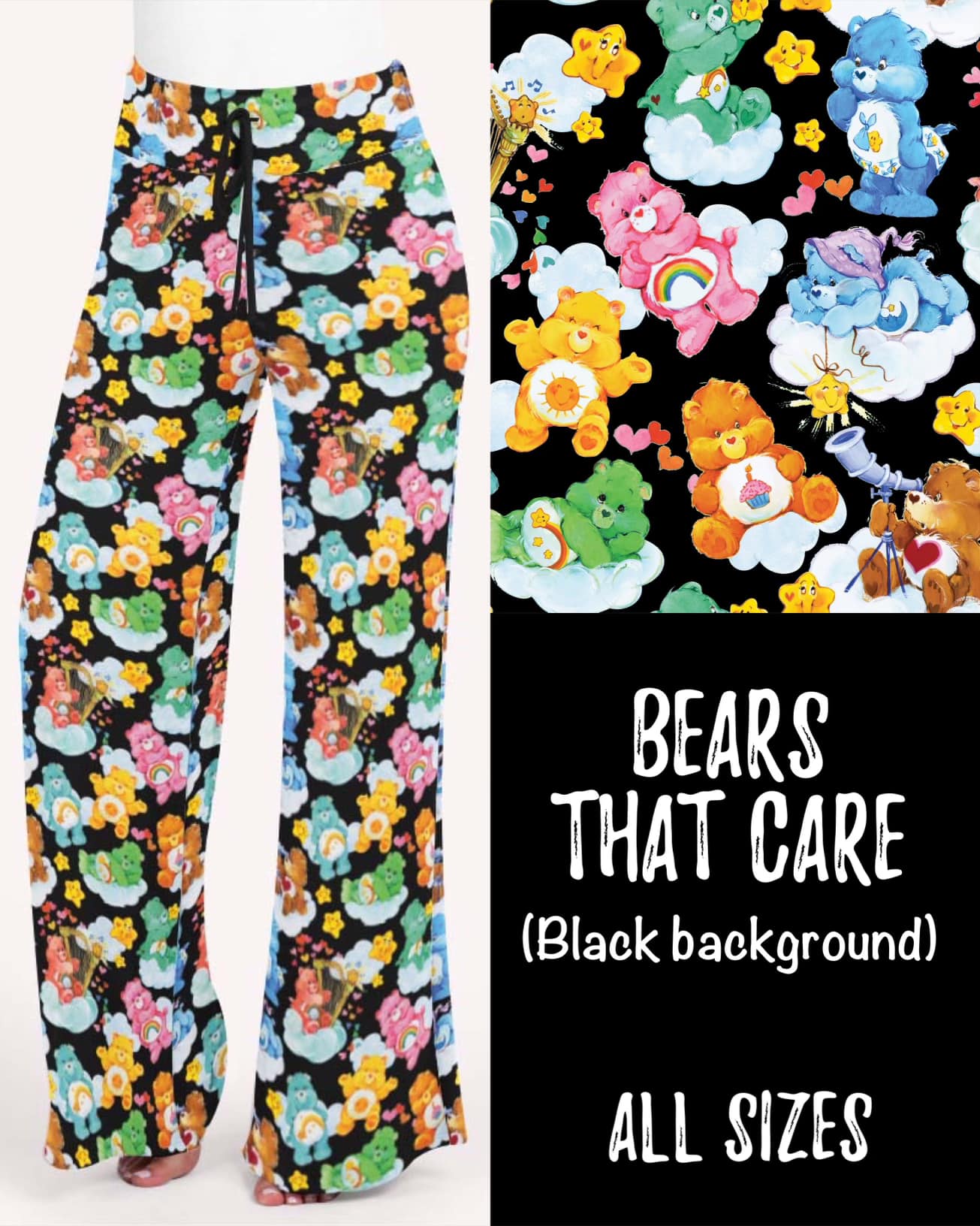 Bears that Care (Black Background) Lounge Pants