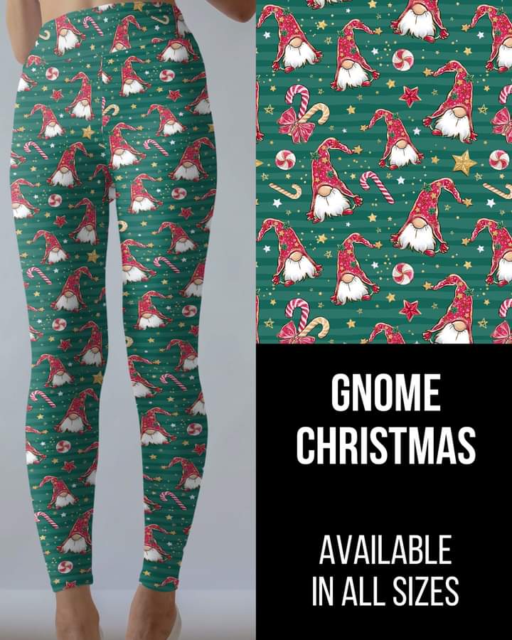 Christmas gnome leggings