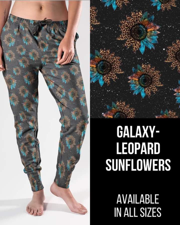 Galaxy Leopard Sunflowers Jogger