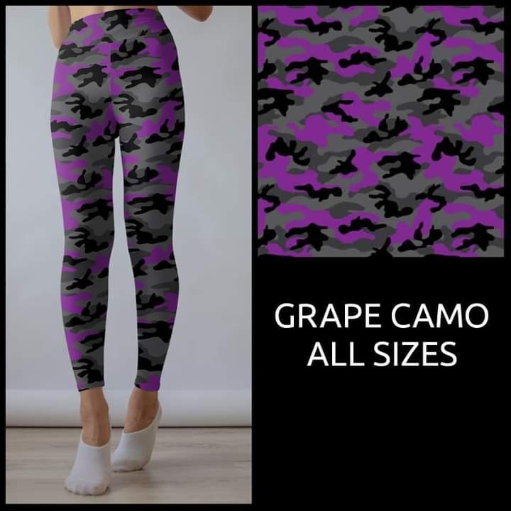 Grape Camo Leggings