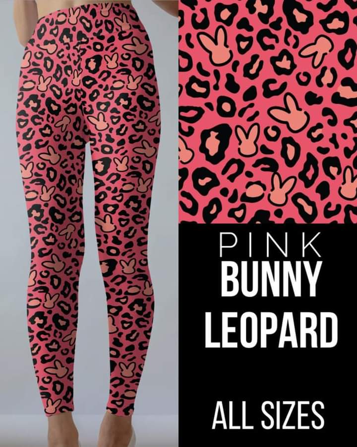 Pink Bunny Leopard JOGGERS
