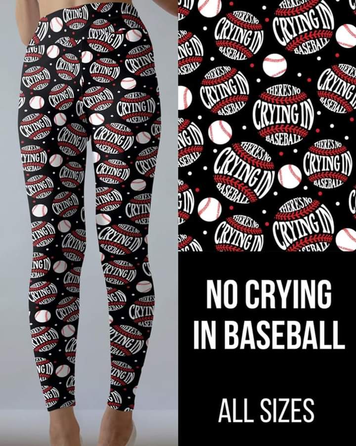 No Crying in Baseball Leggings