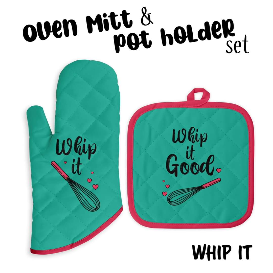Whip it oven mitt and pot holder preorder #0304