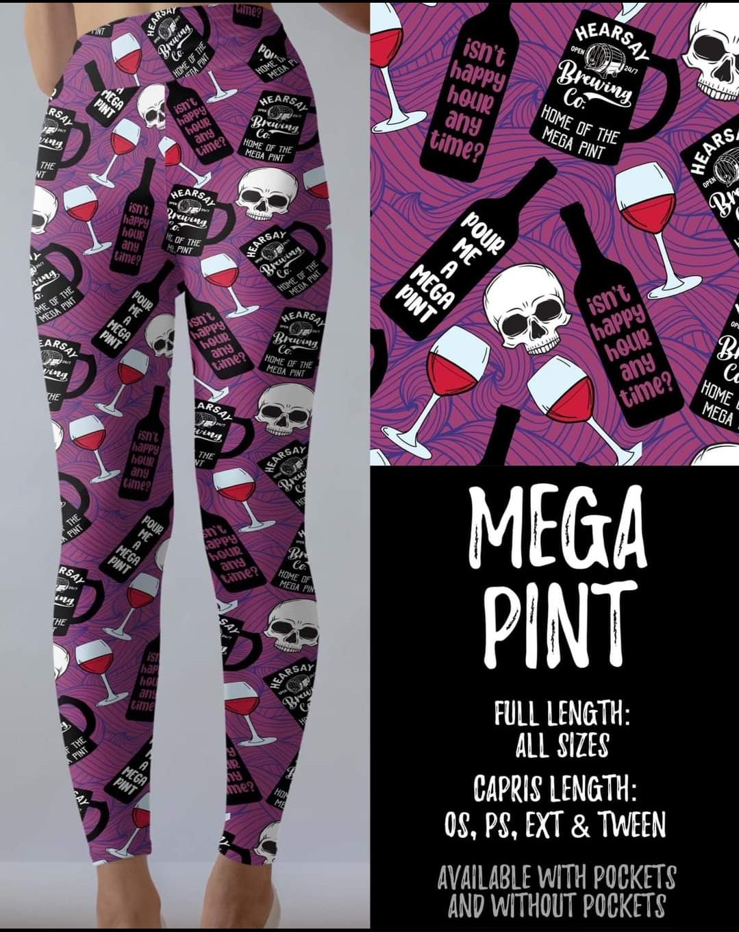 Mega Pint Leggings with and without Pockets