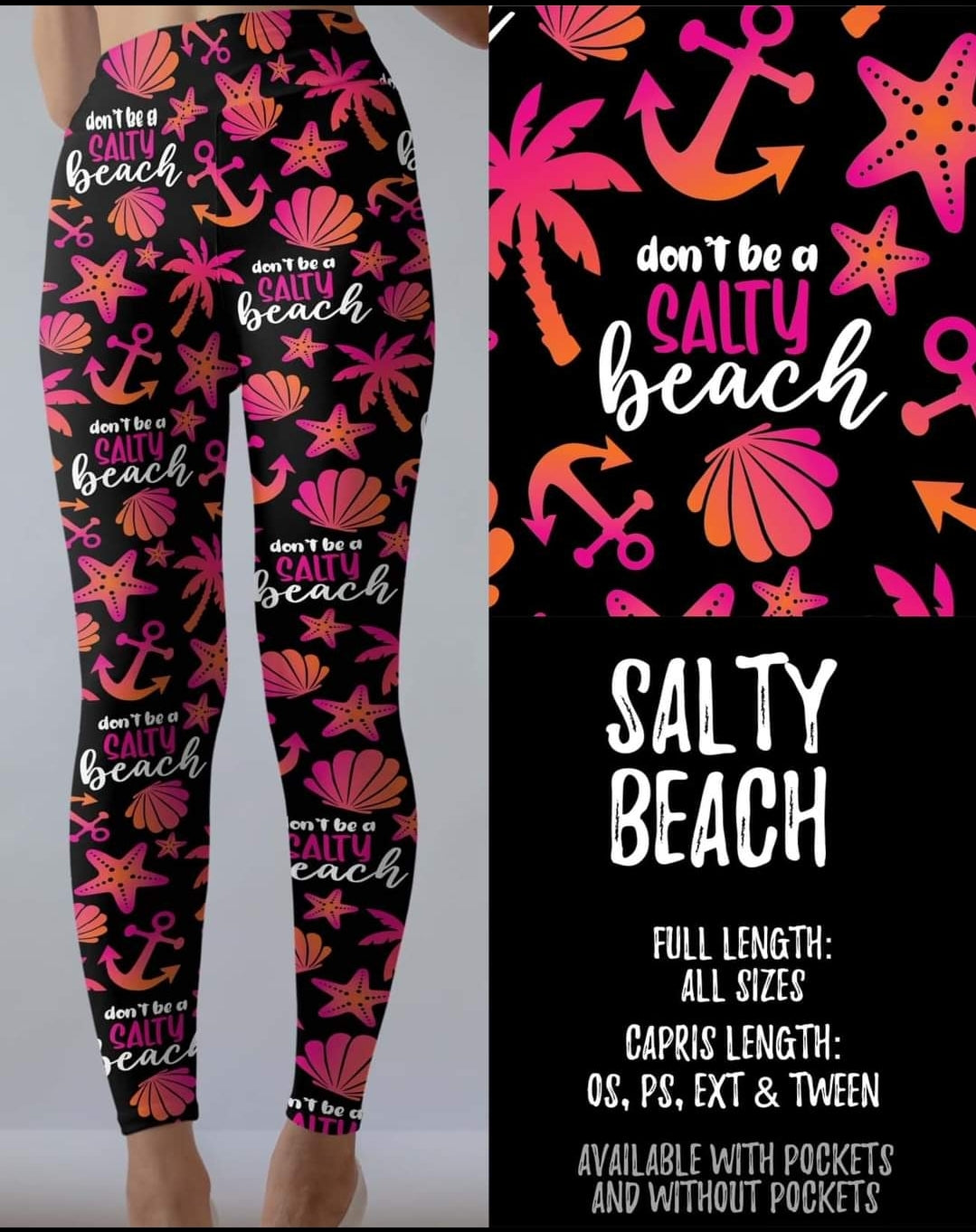 Salty Beach Leggings with Pockets