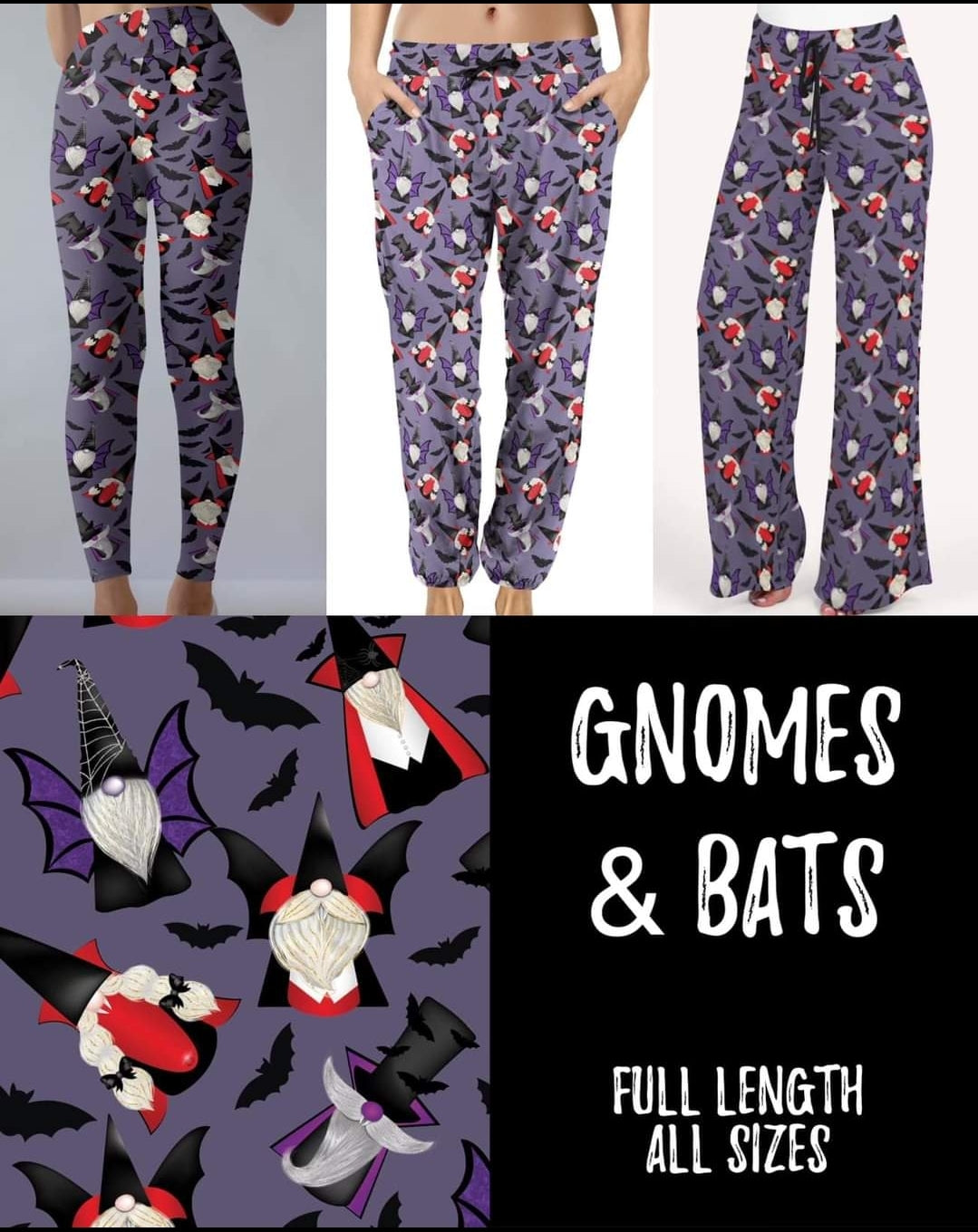 Gnomes & Bats Leggings/Joggers/Lounge