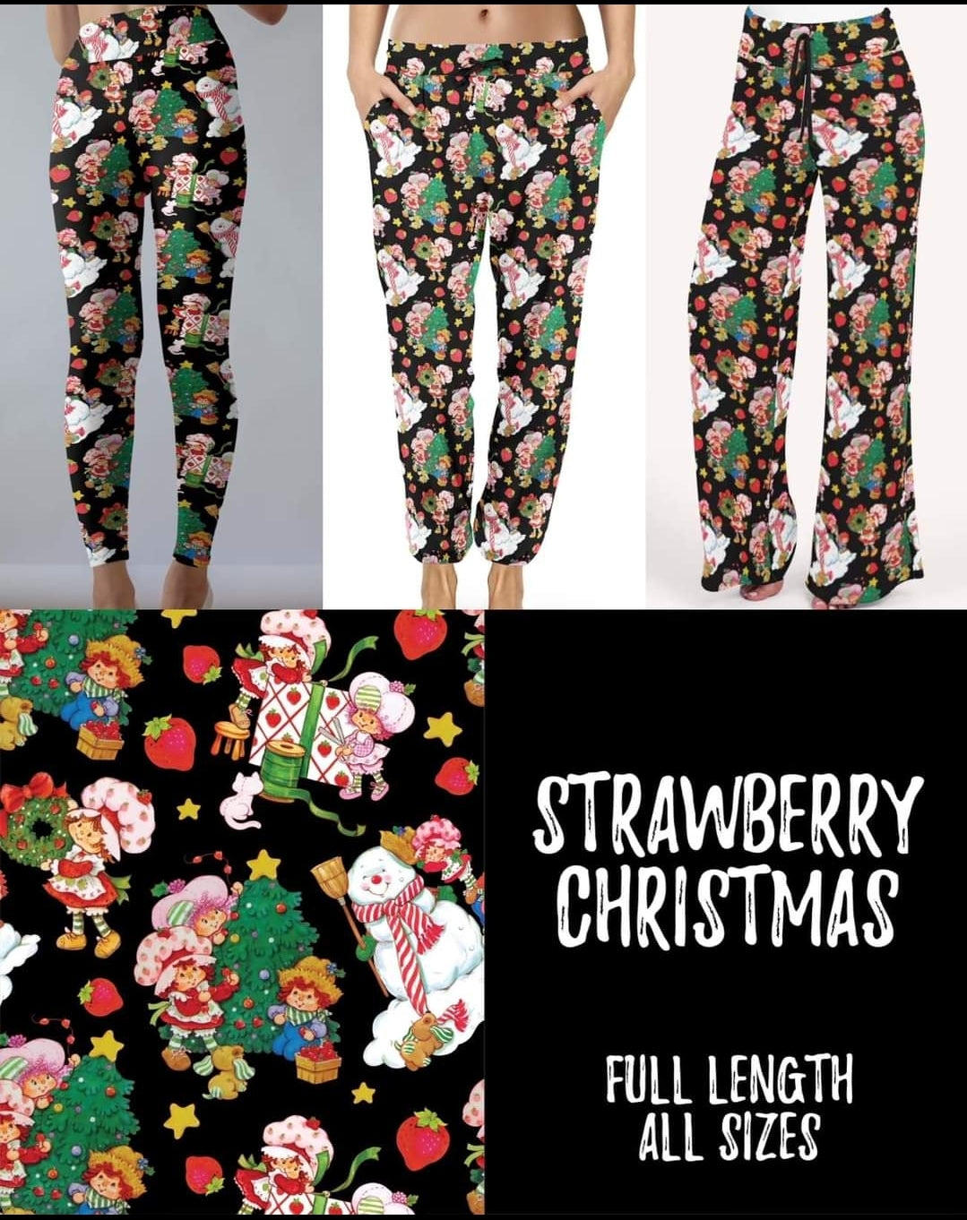 Strawberry Christmas leggings/Joggers/Lounge