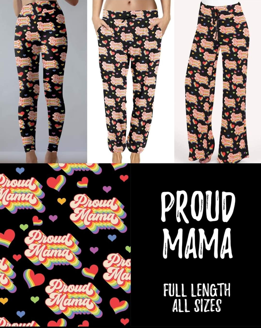 Proud Mama leggings, joggers and lounge pants