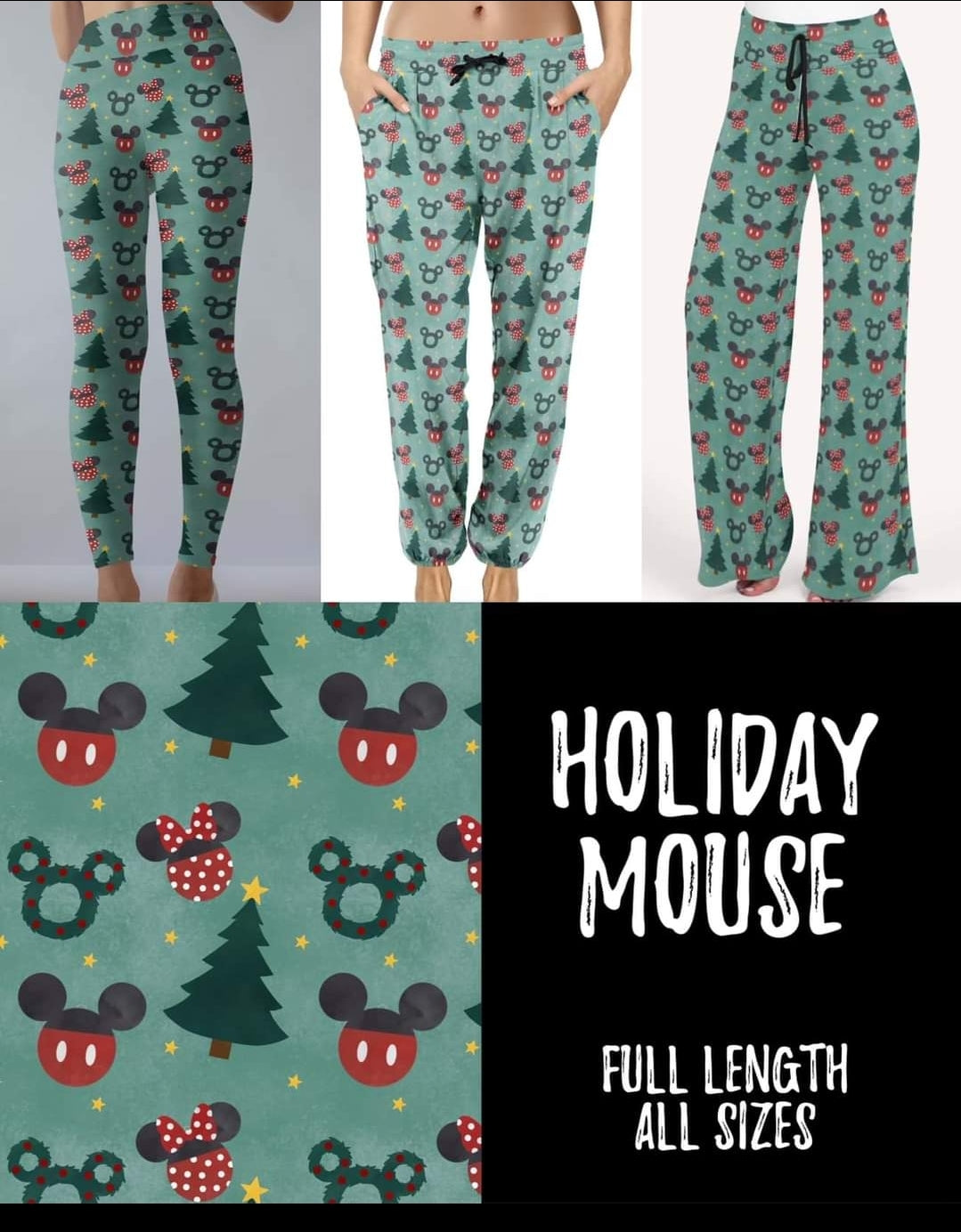 Holiday mouse leggings, joggers and lounge pants