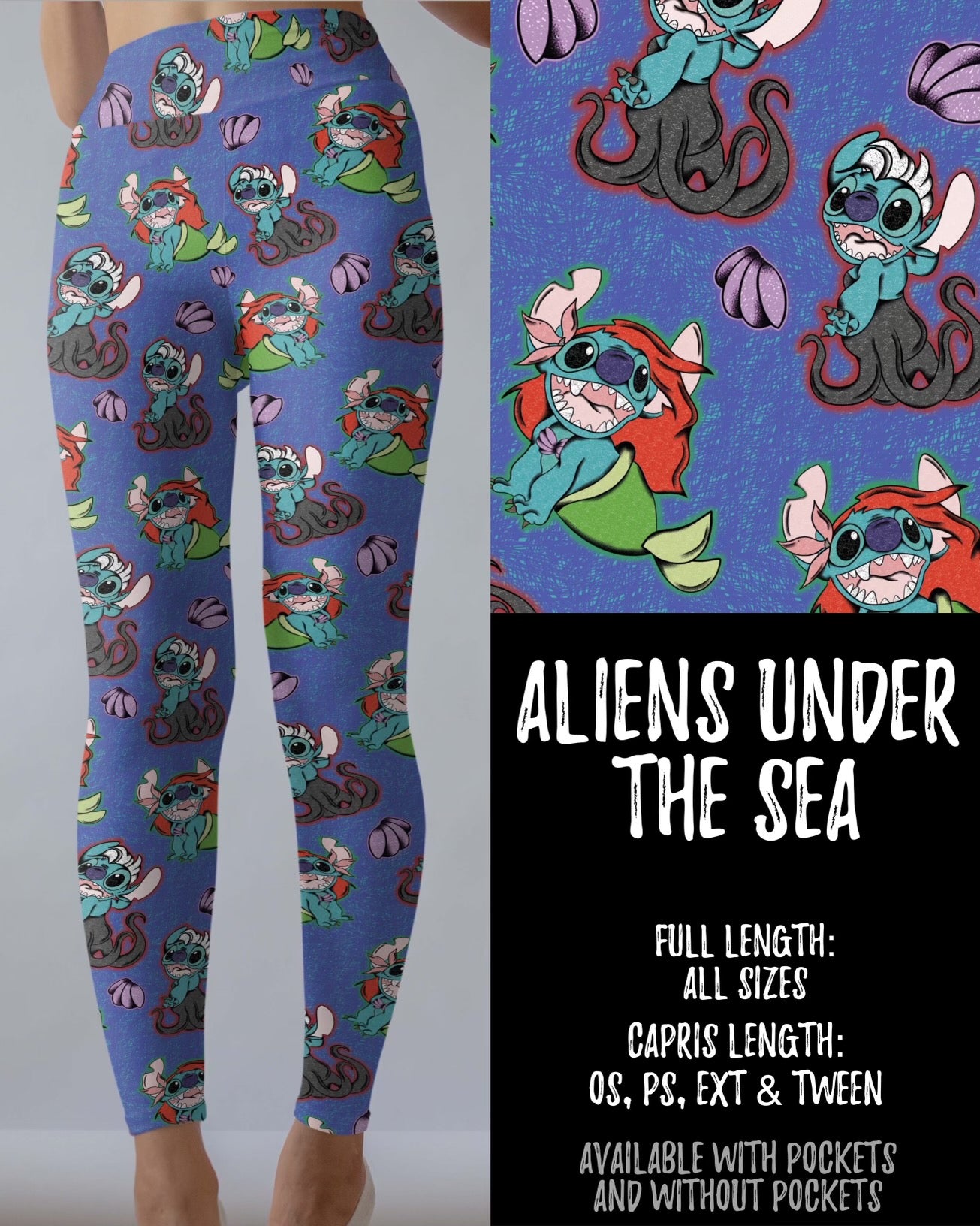 A Under The Sea Leggings with and without Pockets