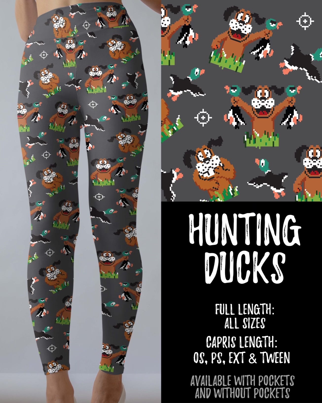 Hunting Ducks Leggings with and without Pockets