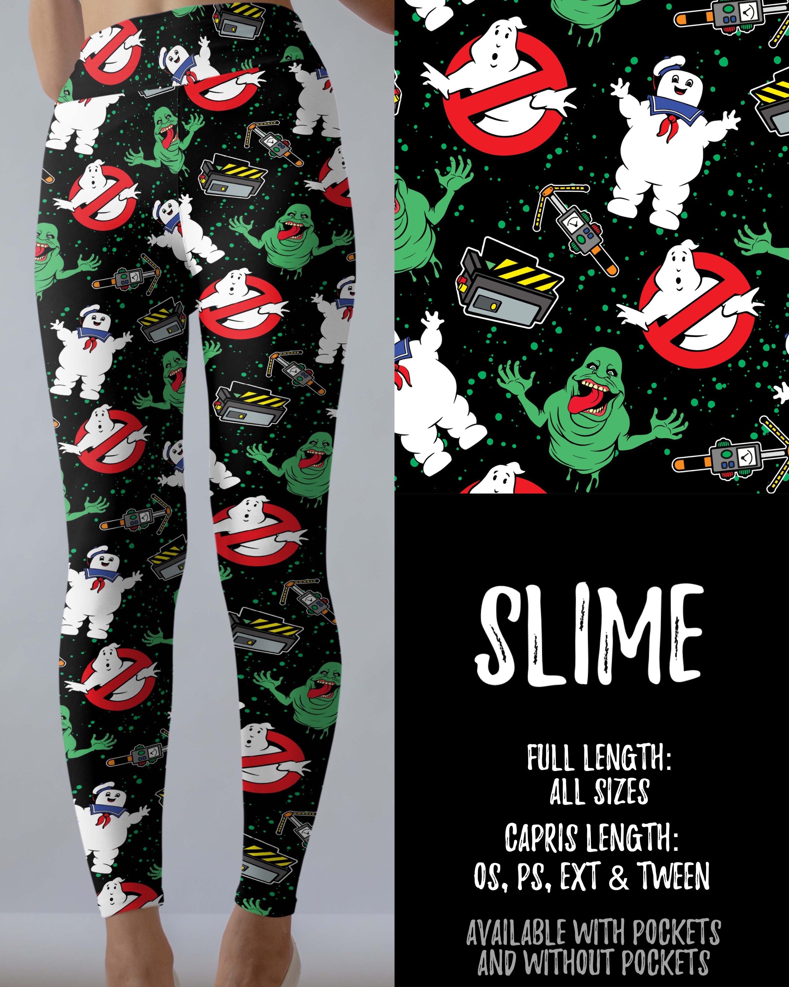 Slime Leggings with and without Pockets
