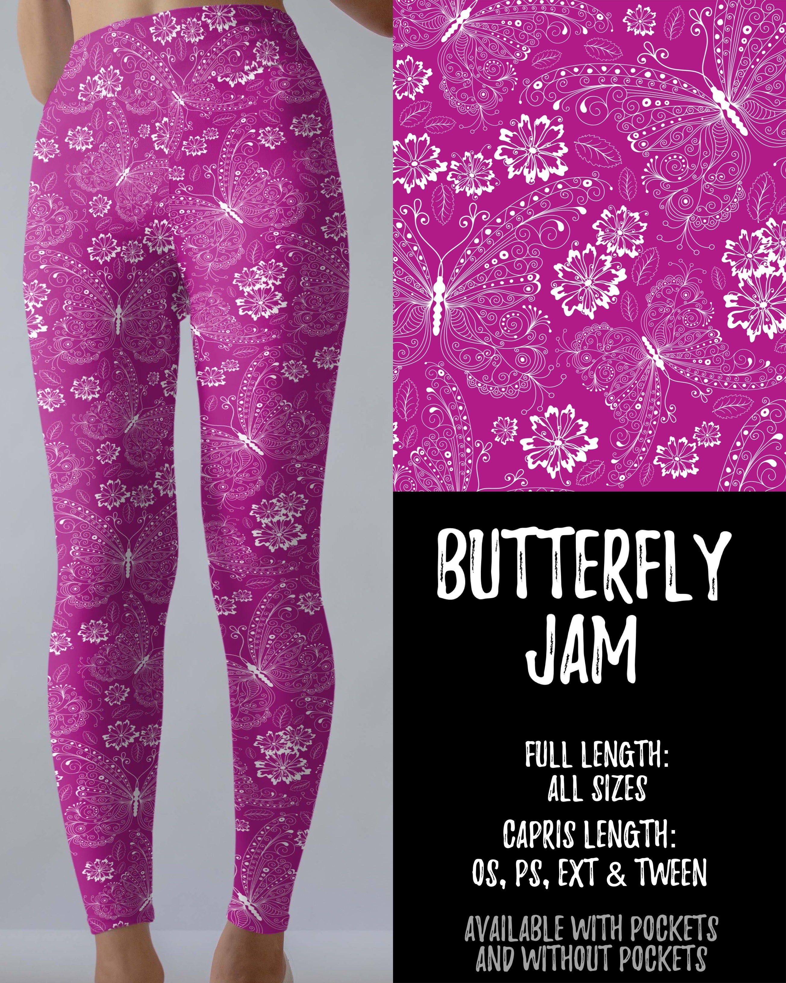 Butterfly Jam Leggings with Pockets