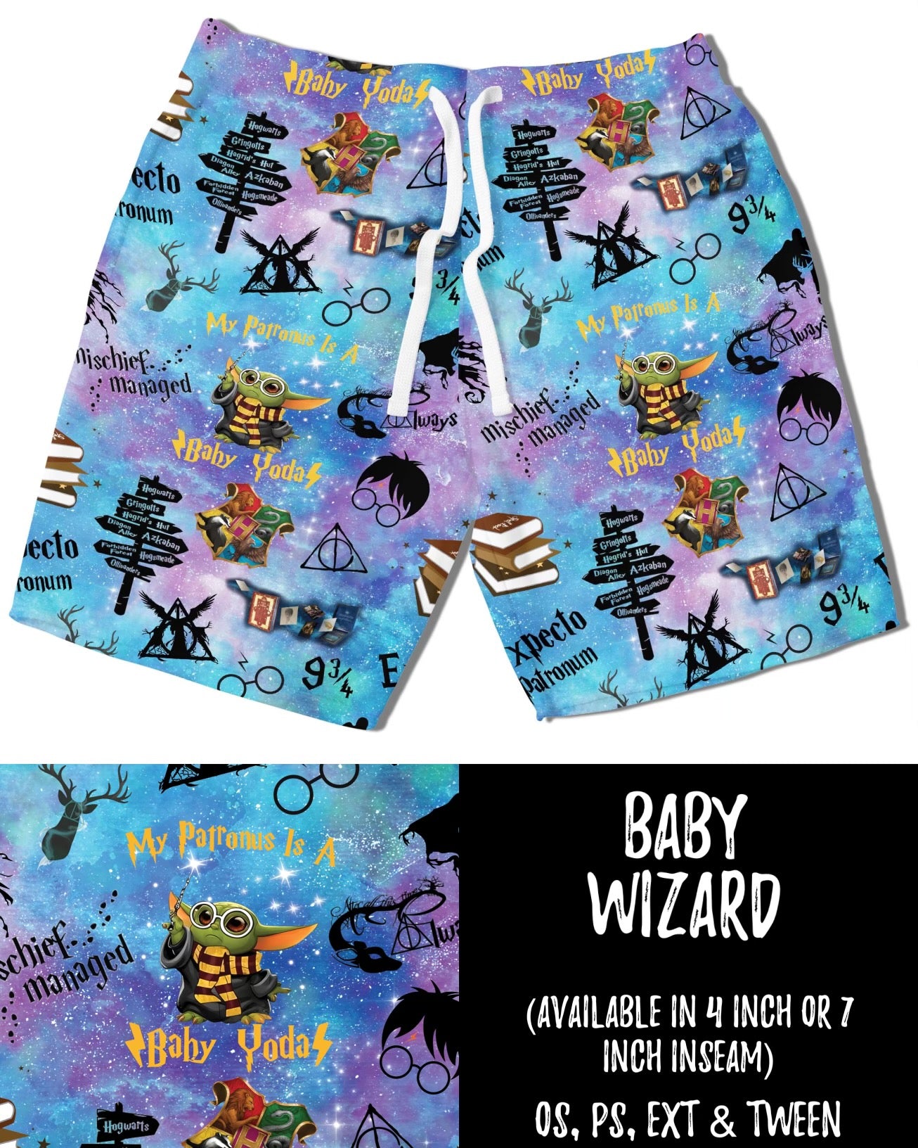 Baby Wizard SHORTS (4 INCH AND 7 INCH)