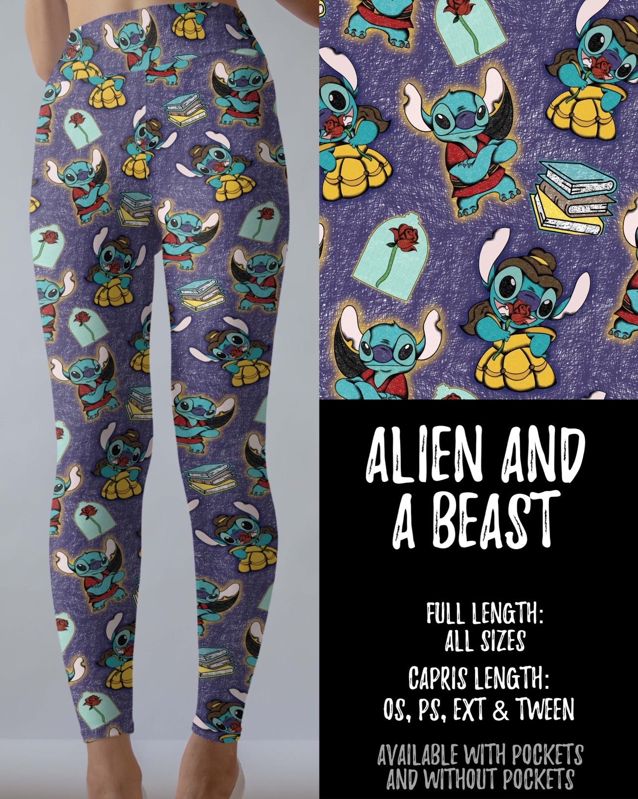 A and a Beast Capri Leggings With Pockets