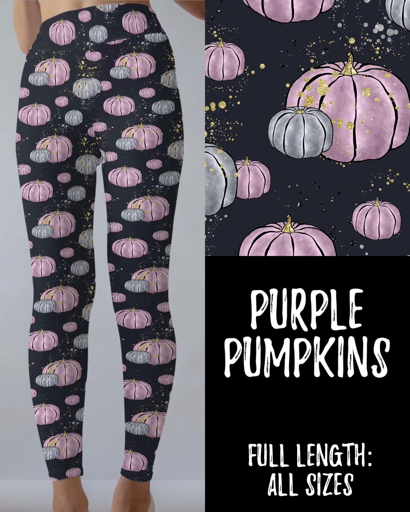 Purple Pumpkins Leggings