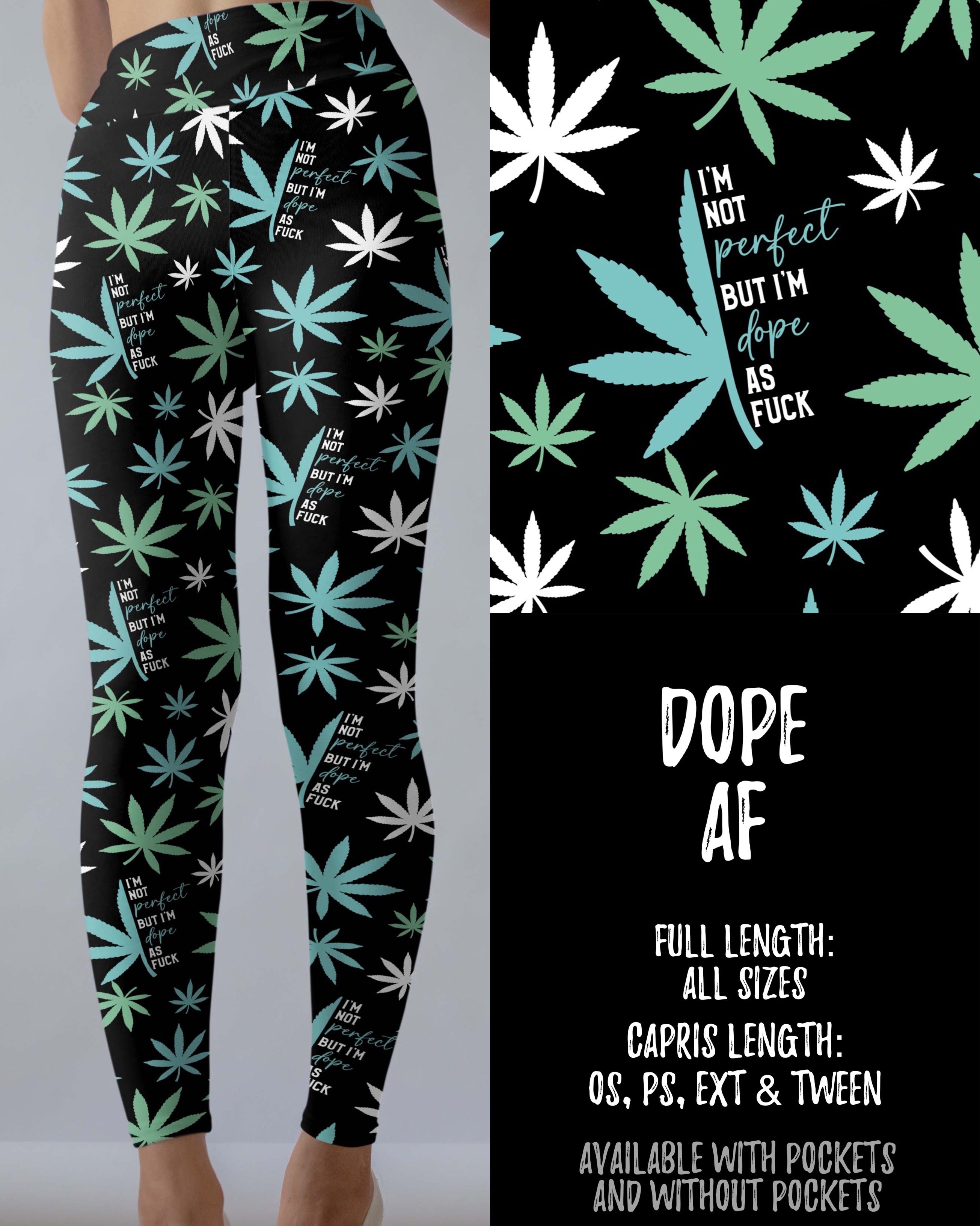 Dope AF Leggings with or without Pockets