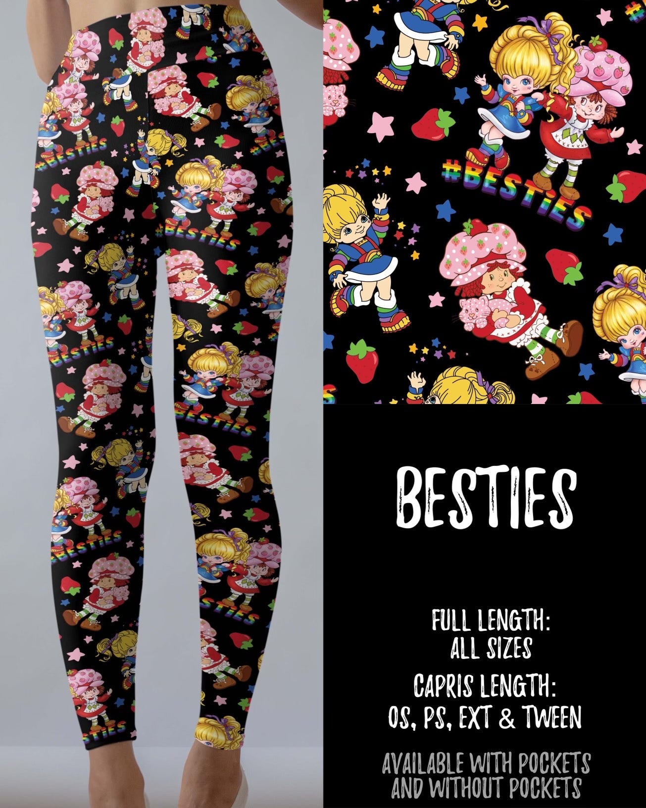 Besties Capri Leggings with and without Pockets