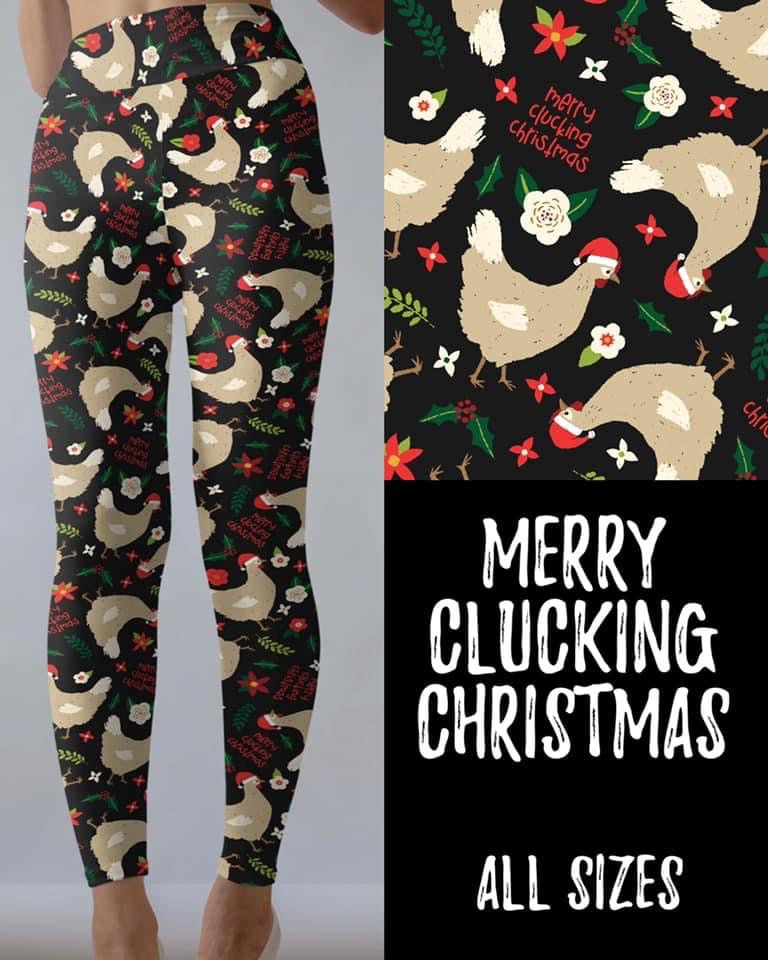 Merry Clucking Xmas Leggings