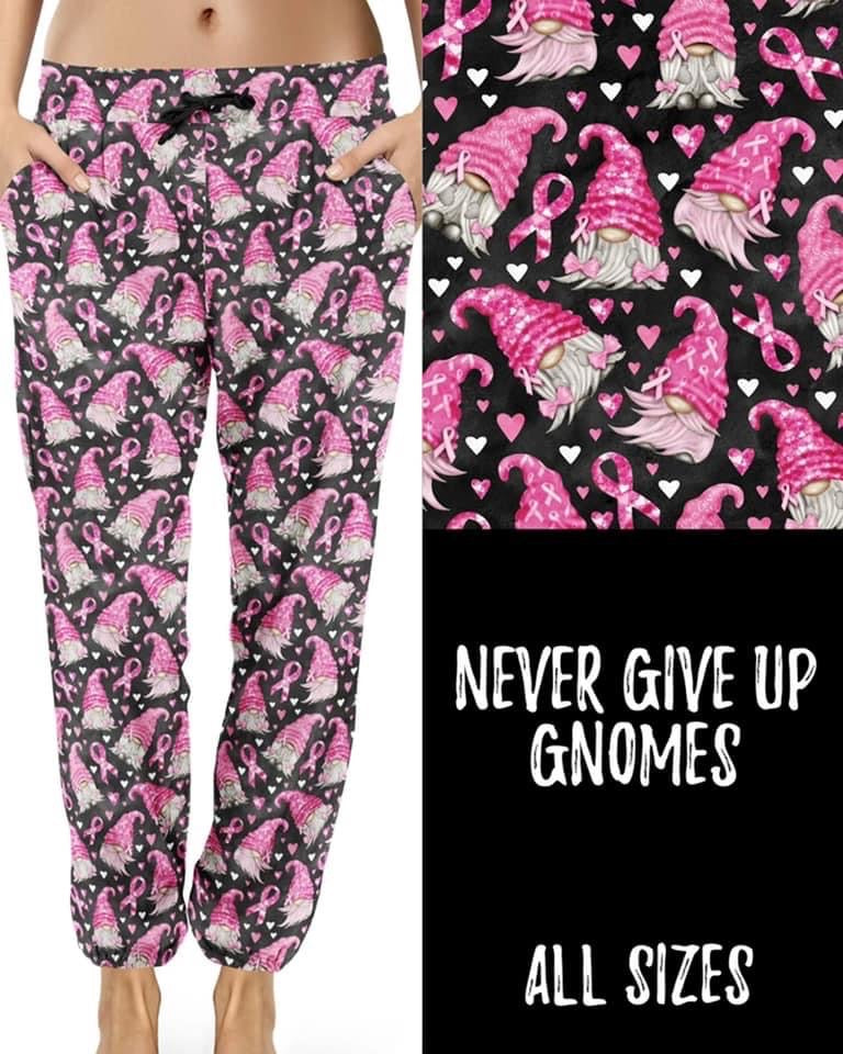 Never Give Up Gnome Joggers