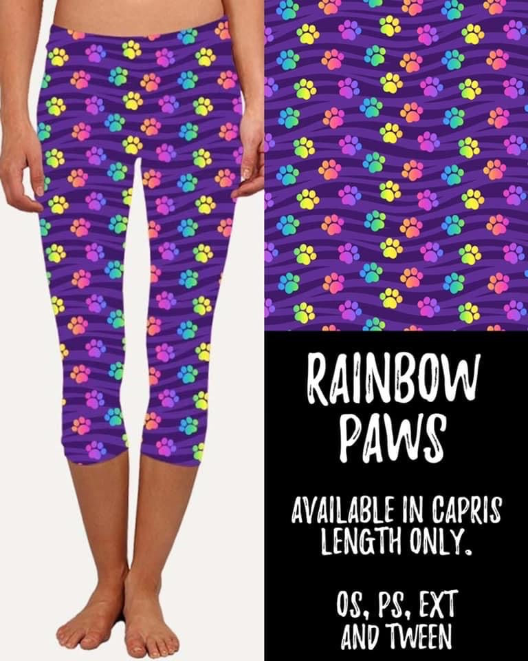 Rainbow Paws Capri Leggings without Pockets