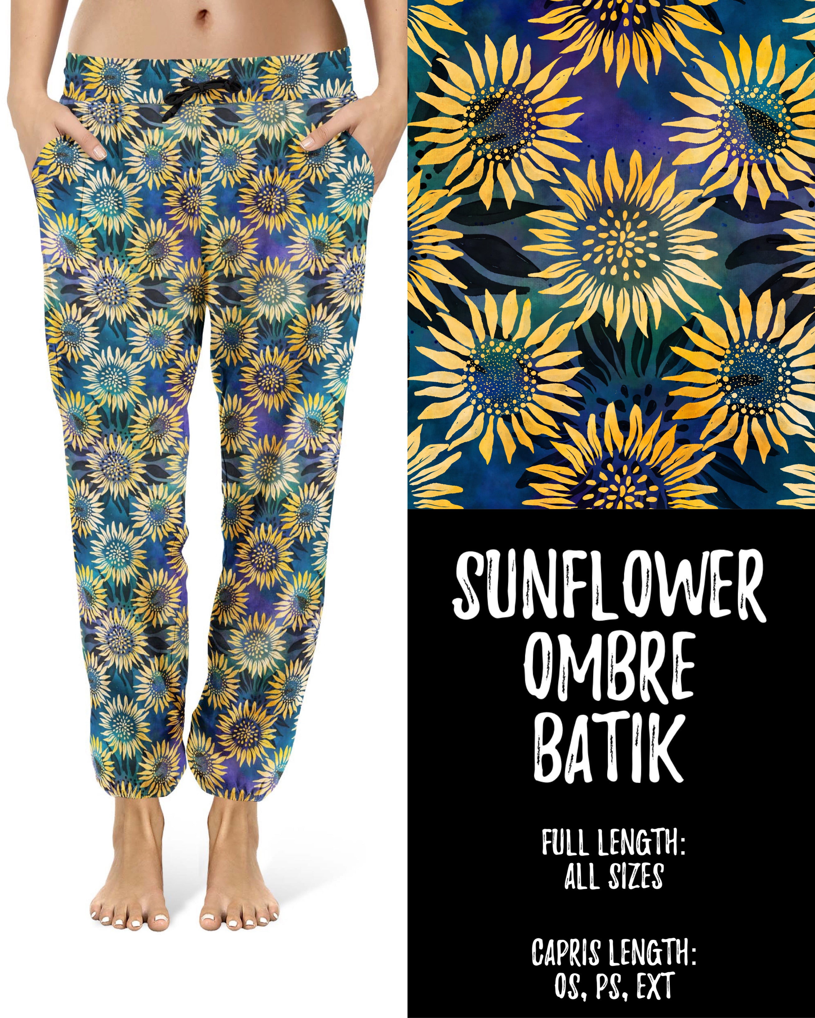 Sunflower Ombre Batik Jogger